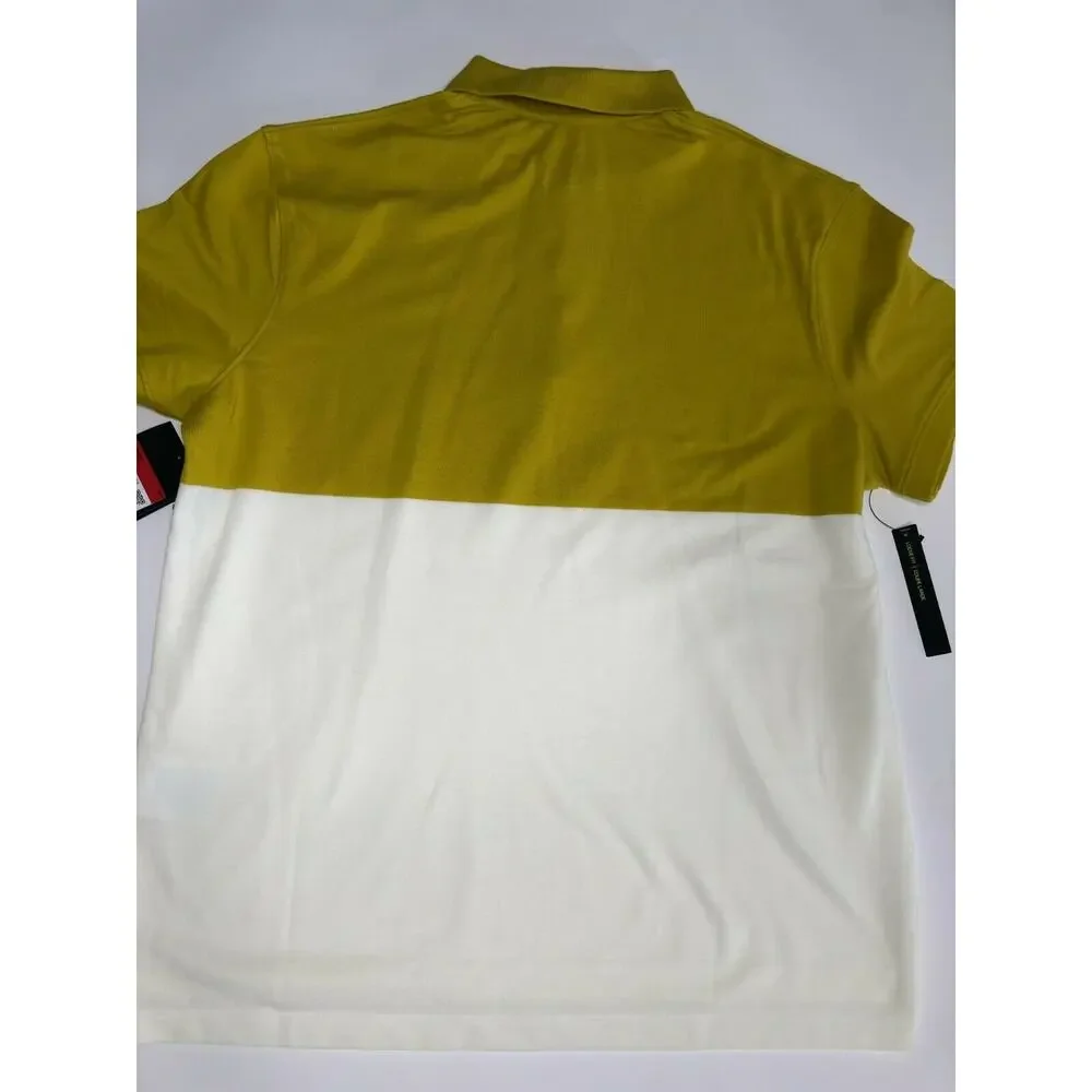 Nike Dri-Fit Yellow Women’s Golf Polo Shirt White Multi BV0186-393 Size L